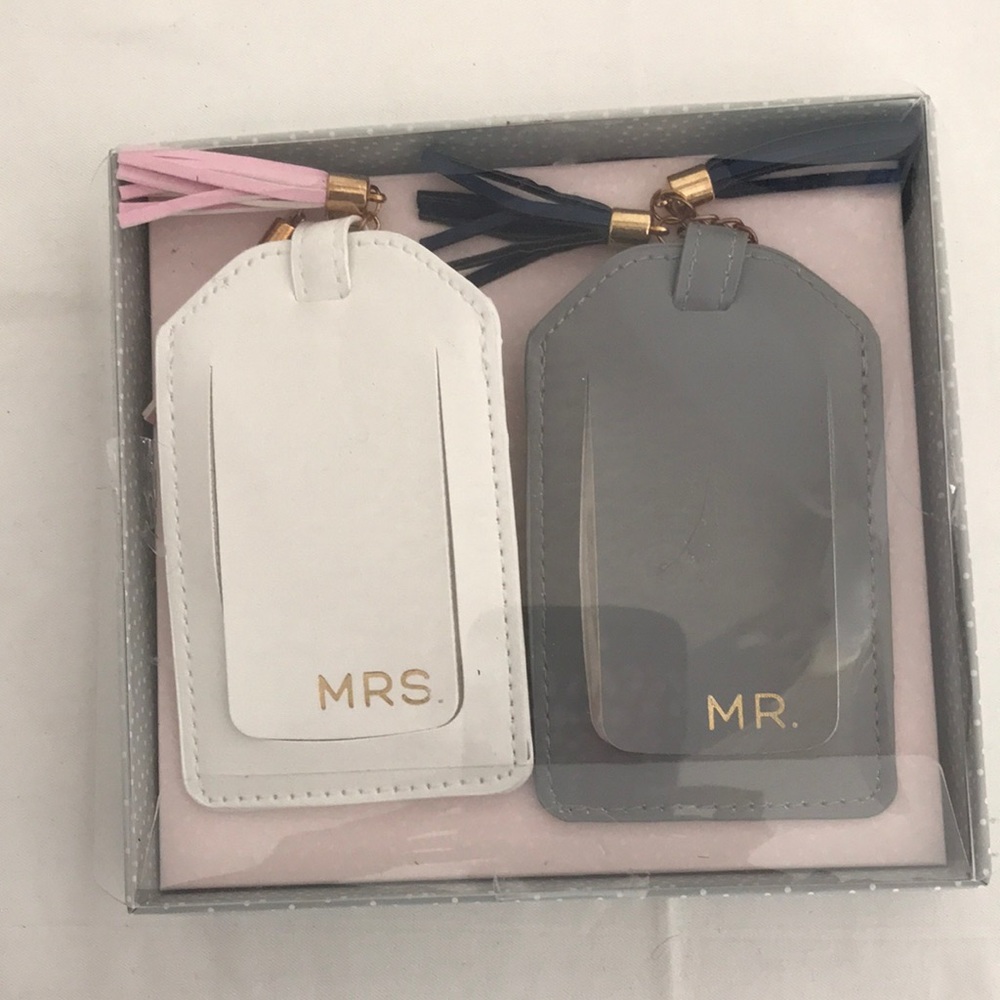 Mr and Mrs Luggage tags